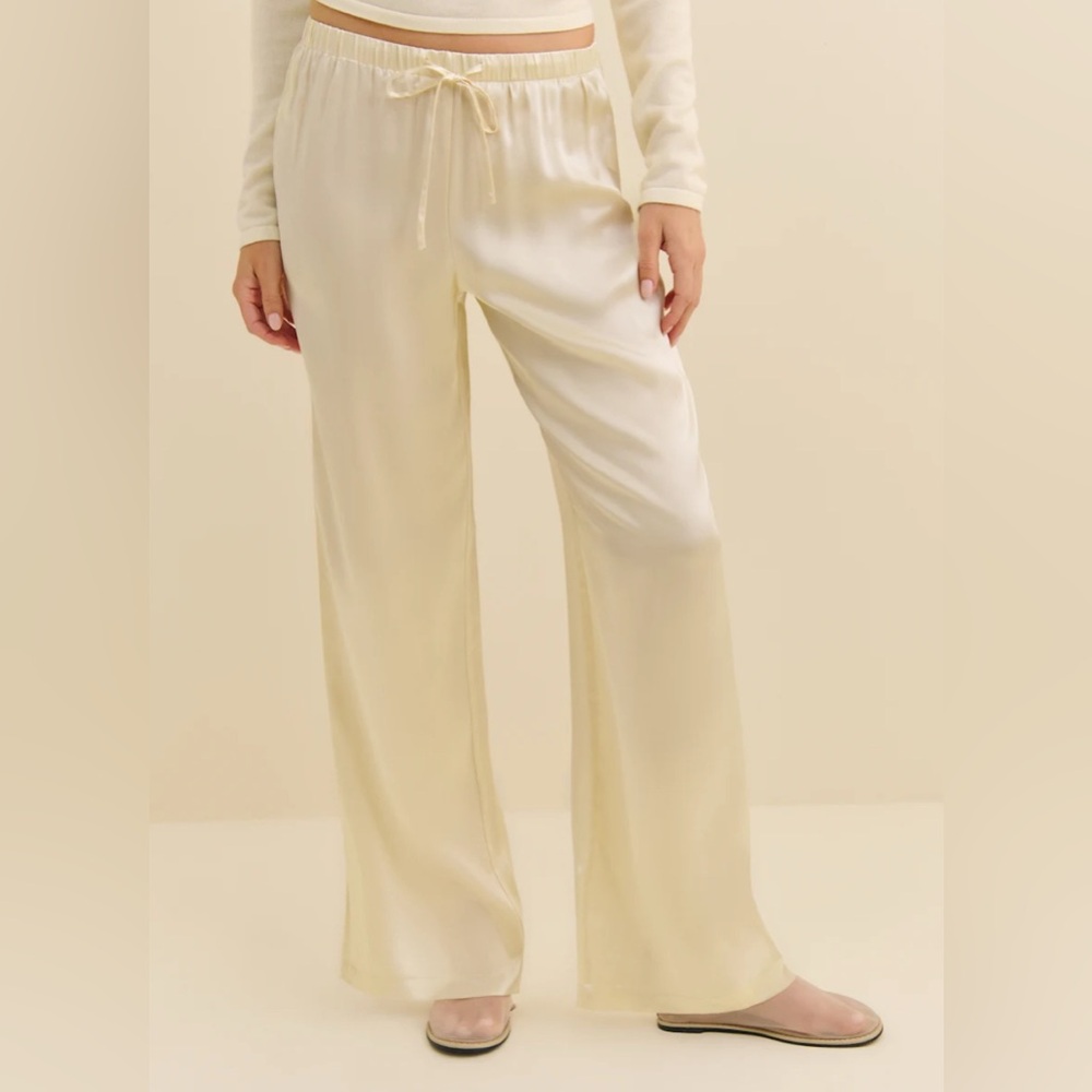 Reformation olina silk pants